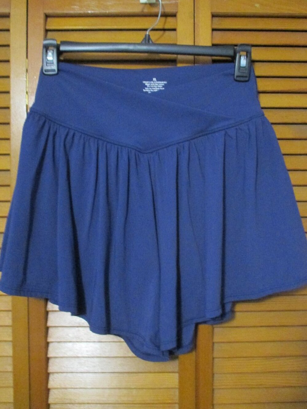 Navy blue pull on skort shorts stretchy activewear casual size XL